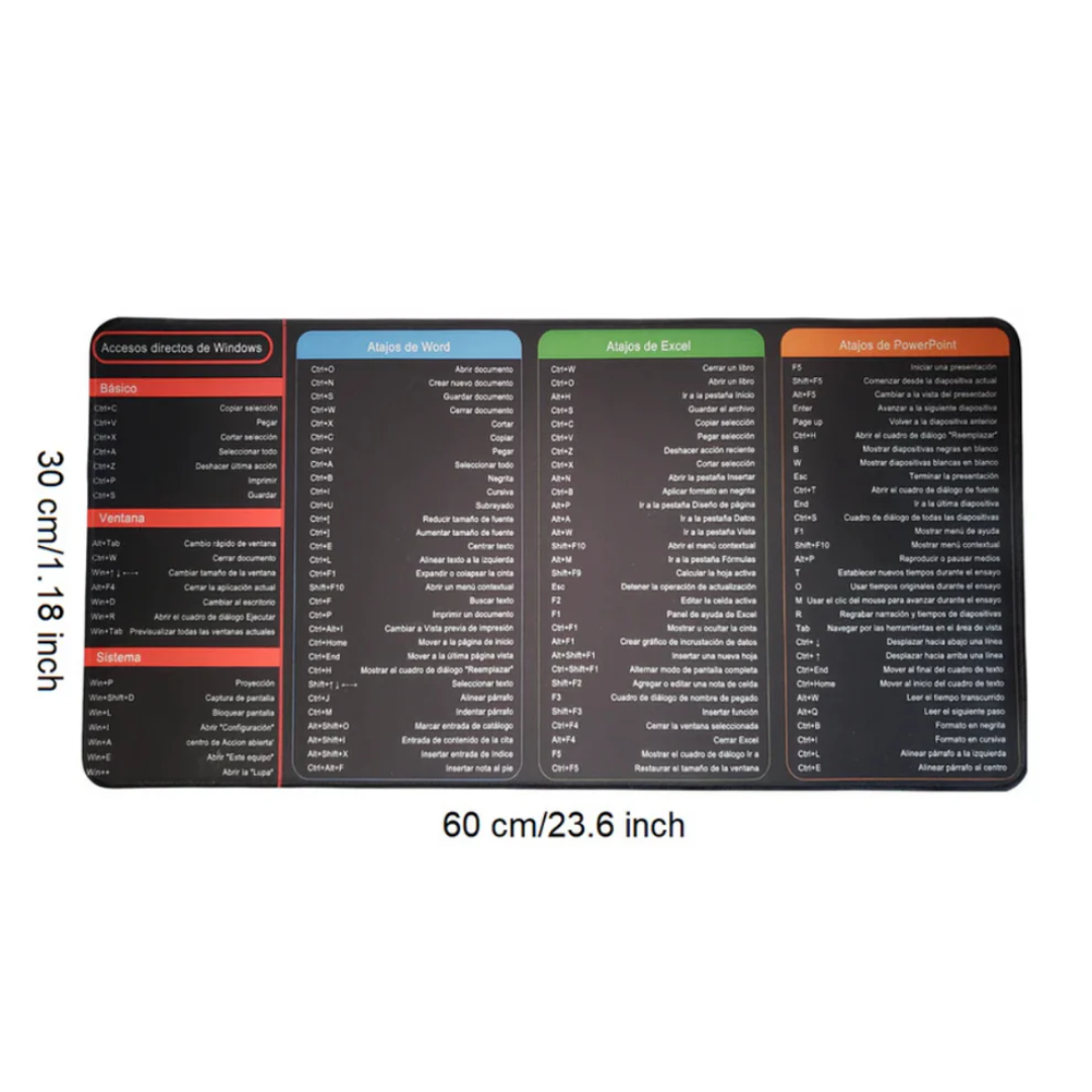 Alfombrilla de ratón con atajos de Office 365 Pro