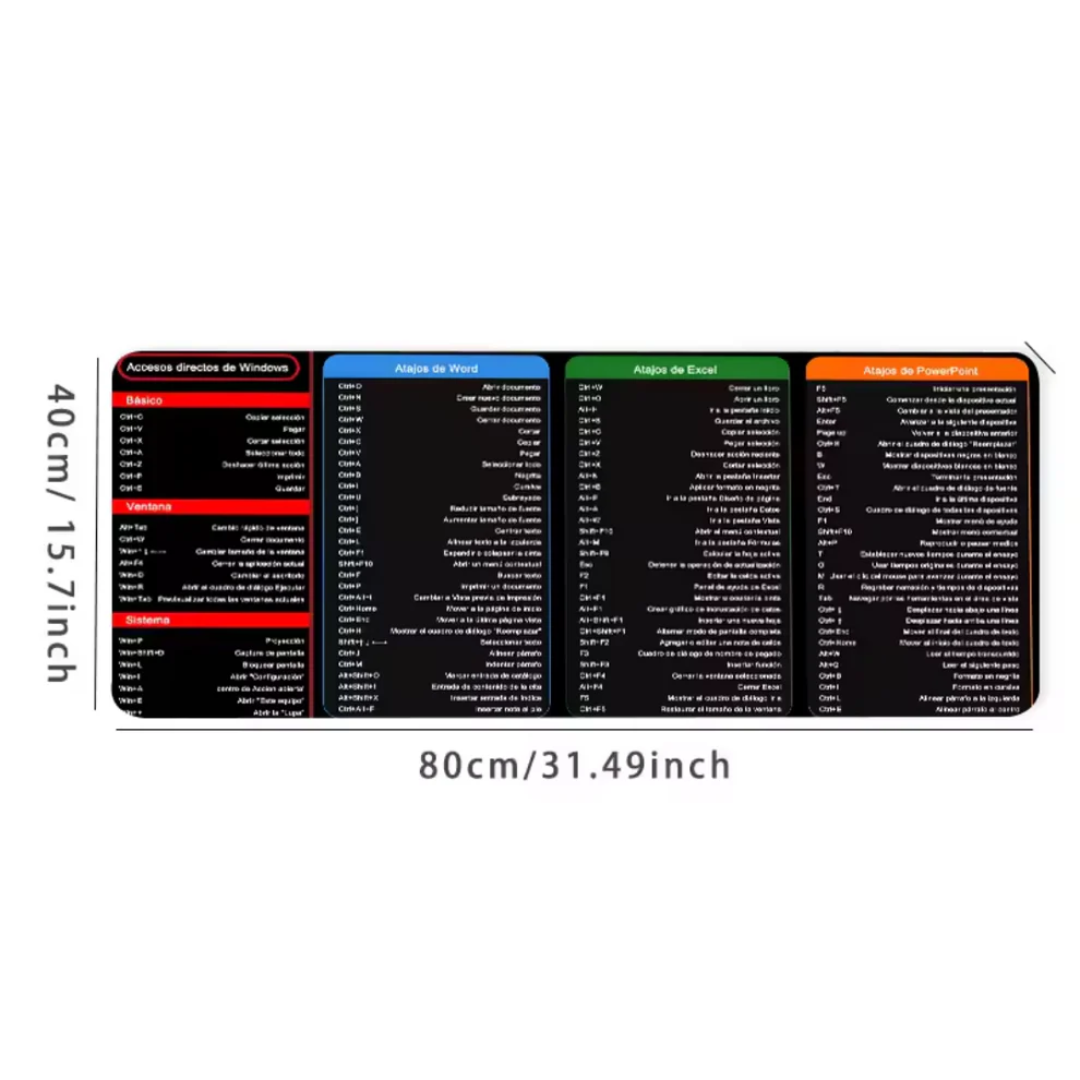 Alfombrilla de ratón con atajos de Office 365 Pro