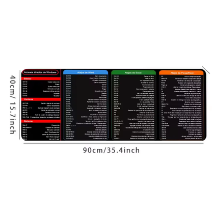 Alfombrilla de ratón con atajos de Office 365 Pro